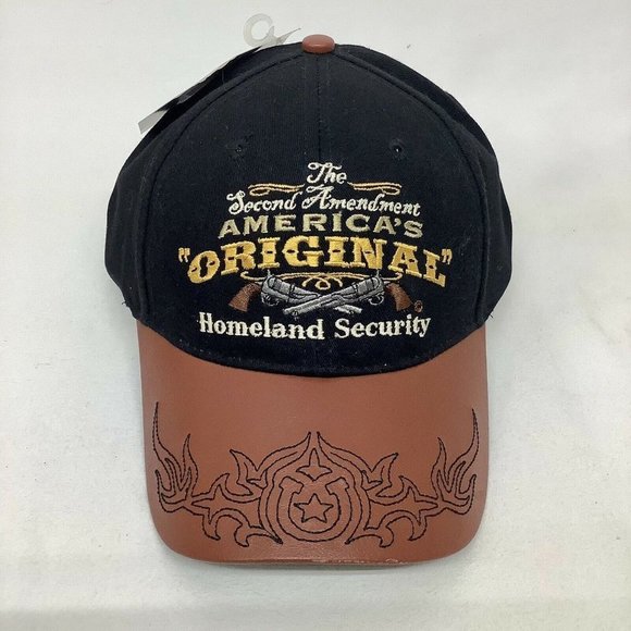 Brown and Black Embroidered Baseball Hat - Picture 1 of 6